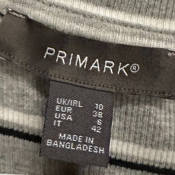 Primark Grey Striped Body con Dress - Picture 4 of 4